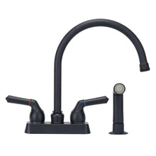 Cargar imagen en el visor de la galería, Tehila Black Finish Gooseneck Faucet with Side Sprayer