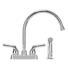 Carregar imagem no visualizador da galeria, Tehila Chrome Finish Gooseneck Faucet with Side Sprayer