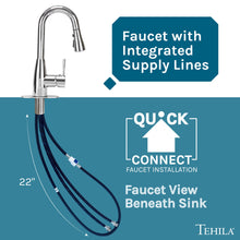 Load image into Gallery viewer, Tehila Chrome Finish Low Profile Pull-Down Faucet