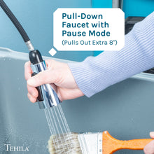 Load image into Gallery viewer, Tehila Chrome Finish Low Profile Pull-Down Faucet