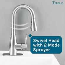 Cargar imagen en el visor de la galería, Tehila Stainless Steel Finish Low Profile Pull-Down Faucet