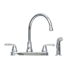 Cargar imagen en el visor de la galería, Tehila Chrome Finish Wide-set Gooseneck Faucet with Side Sprayer