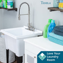 Cargar imagen en el visor de la galería, Tehila Stainless Steel Finish High Arc Coil Pull-Down Faucet