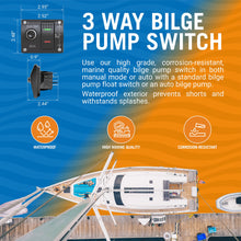 Carregar imagem no visualizador da galeria, Bilge Pump Switch 3 Way