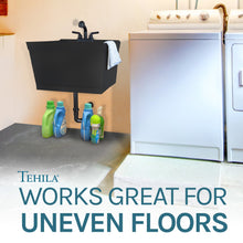 Load image into Gallery viewer, Tehila Standard Wall-Mounted Black Utility Sink with Black Finish Pull-Out Faucet