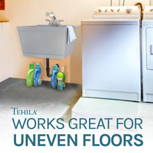 Load image into Gallery viewer, Tehila Standard Wall-Mounted Grey Utility Sink with Stainless Steel Finish Pull-Out Faucet