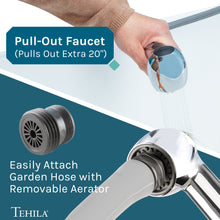 Carregar imagem no visualizador da galeria, Tehila Standard Wall-Mounted White Utility Sink with Chrome Finish Pull-Out Faucet
