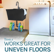 Cargar imagen en el visor de la galería, Tehila Standard Wall-Mounted Black Utility Sink with Black Finish Pull-Down Faucet