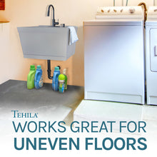 Load image into Gallery viewer, Tehila Standard Wall-Mounted Grey Utility Sink with Black Finish Pull-Down Faucet