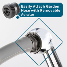 Carregar imagem no visualizador da galeria, Tehila Standard Freestanding White Utility Sink with Chrome Finish Pull-Out Faucet