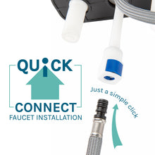 Carregar imagem no visualizador da galeria, Tehila Standard Freestanding Black Utility Sink with Chrome Finish Pull-Out Faucet