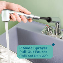 Load image into Gallery viewer, Tehila Standard Freestanding Grey Utility Sink with Chrome Finish Pull-Out Faucet