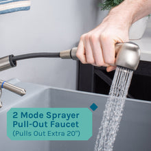 Cargar imagen en el visor de la galería, Tehila Standard Freestanding Grey Utility Sink with Stainless Steel Finish Pull-Out Faucet