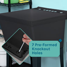 Carregar imagem no visualizador da galeria, Tehila Standard Freestanding Black Utility Sink with Chrome Finish High-Arc Pull-Down Faucet