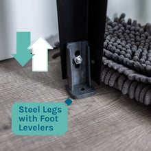 Cargar imagen en el visor de la galería, Tehila Standard Freestanding Grey Utility Sink with Black Finish High-Arc Pull-Down Faucet and Soap Dispenser