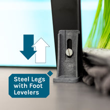 Cargar imagen en el visor de la galería, Tehila Standard Freestanding Red Utility Sink with Black Legs and Black Finish Wide-set Gooseneck Faucet with Side Sprayer