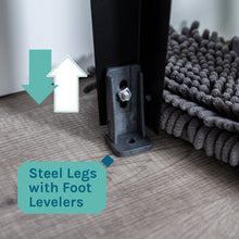 Carregar imagem no visualizador da galeria, Tehila Standard Freestanding Grey Utility Sink with Black Finish High-Arc Coil Pull-Down Faucet