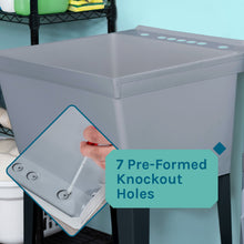 Cargar imagen en el visor de la galería, Tehila Standard Freestanding Grey Utility Sink with Stainless Steel Finish High-Arc Coil Pull-Down Faucet