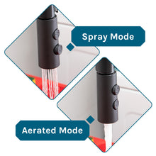 Carregar imagem no visualizador da galeria, Tehila Standard Freestanding Red Utility Sink with Black Finish High-Arc Coil Pull-Down Faucet