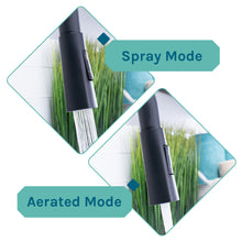 Cargar imagen en el visor de la galería, Tehila Black Vanity Cabinet and White Utility Sink with Black Finish High-Arc Pull-Down Faucet