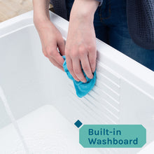 Load image into Gallery viewer, Tehila Black Vanity Cabinet and White Utility Sink with Black Finish Pull-Out Faucet