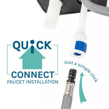 Load image into Gallery viewer, Tehila Black Vanity Cabinet and White Utility Sink with Chrome Finish Pull-Out Faucet