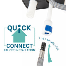 Load image into Gallery viewer, Tehila Black Vanity Cabinet and White Utility Sink with Stainless Steel Finish Pull-Out Faucet