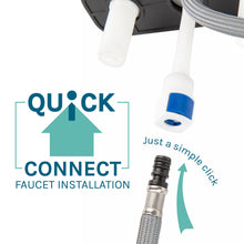 Cargar imagen en el visor de la galería, Tehila White Vanity Cabinet and White Utility Sink with Black Finish Pull-Out Faucet