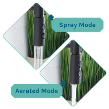 Carregar imagem no visualizador da galeria, Tehila White Vanity Cabinet and White Utility Sink with Black Finish High-Arc Coil Pull-Down Faucet