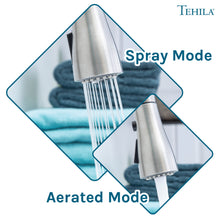 Cargar imagen en el visor de la galería, Tehila Space Saver Freestanding Grey Utility Sink with Stainless Steel Finish Low-Profile Pull-Down Faucet