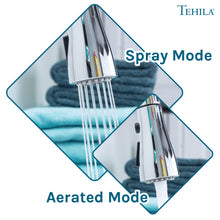 Carregar imagem no visualizador da galeria, Tehila Space Saver Freestanding White Utility Sink with Chrome Finish Low-Profile Pull-Down Faucet