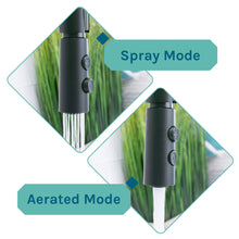 Load image into Gallery viewer, Tehila Luxe Freestanding White Utility Sink with Black Finish High-Arc Coil Pull-Down Faucet