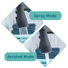 Carregar imagem no visualizador da galeria, Tehila Luxe Freestanding White Utility Sink with Black Finish Low-Profile Pull-Down Faucet