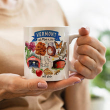 Carregar imagem no visualizador da galeria, Artistic Vermont State Themes and Landmarks Personalized Mug With Custom Name