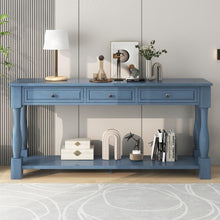 Carregar imagem no visualizador da galeria, Console Table 63" Long Console Table with Drawers and Shelf for Entryway, Hallway, Living Room (Navy