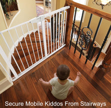 Load image into Gallery viewer, Cumbor 29.7-57" Extra Wide Baby Gate for Stairs, Mom's Choice Awards Winner-Dog Gate for Doorways, Pressure Mounted Walk Through Safety Child Gate