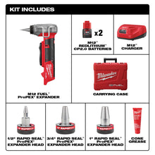 Carregar imagem no visualizador da galeria, Milwaukee 2532-22 M12 FUEL™ ProPEX® Expander Kit w/ 1/2"-1" RAPID SEAL™ ProPEX® Expander Heads