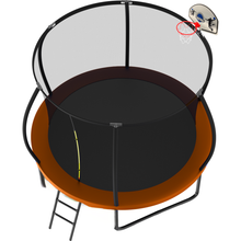 Load image into Gallery viewer, 10FT Recreational Trampoline with Enclosure for Kids Adults, ASTM Approved, Outdoor Trampoline with Wind Stakes and Ladder for Kids Apex Series, 10 FOOT Trampoline