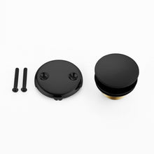 Cargar imagen en el visor de la galería, Tip-Toe Tub Trim Set with Two-Hole Overflow Faceplate, Replacement Bath Drain Trim Kit with 2-Hole Overflow Faceplate and Universal Fine/Coarse Thread 7 finishing colors available