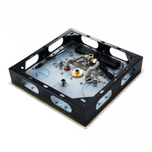 Cargar imagen en el visor de la galería, 16-Inch Brushed Gold Flush Mount Shower Faucet Set with 6-Way Thermostatic Control, 64-Color LED, Bluetooth Music, Rainfall-Waterfall-Mist Features, Rotating Hydro Jet, and Regular Head