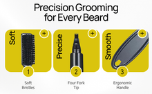Load image into Gallery viewer, Beard Filler Pen kit Black Beard Pen with Brush Waterproof and Sweat Proof Barber Styling Pencil Long Lasting Marker Filler for Men Beard Grooming Kit Barber Accessories Beard Products