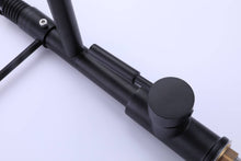 Cargar imagen en el visor de la galería, Matte Black High Arc brass Kitchen Sink Faucet Pull Down metal Spray with deck plate and lock ring