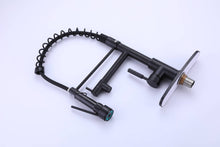 Cargar imagen en el visor de la galería, Matte Black High Arc brass Kitchen Sink Faucet Pull Down metal Spray with deck plate and lock ring