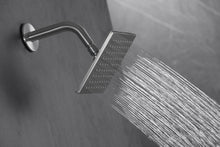 Cargar imagen en el visor de la galería, 12" Brushed Nickel Thermostatic Shower Faucet: 3-Way Control, LED, Bluetooth Music, Regular Head