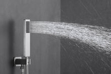 Cargar imagen en el visor de la galería, 12" Brushed Nickel Thermostatic Shower Faucet: 3-Way Control, LED, Bluetooth Music, Regular Head