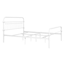 Carregar imagem no visualizador da galeria, 86.4" L X 59.6" W X 44" H Metal Bed Frame Queen Size Standerd Bed Frame - WHITE