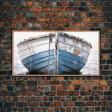 Load image into Gallery viewer, Boho Style Nautical Decor, Minimalist Art, Framed Canvas Print, Photograph Of An Old Wooden Ship, Beachhouse Decor, Wood Boat, Gift For Him