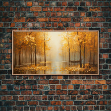 Carregar imagem no visualizador da galeria, Fall Centerpiece Landscape Painting Canvas Print, Autumn Landscape Decor, Fall Centerpiece Fall Home Decor, Fall Wall Decor, Fall Home Decor