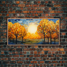 Carregar imagem no visualizador da galeria, Fall Wall Art, Abstract Nature Print, Sunset Art, Fall Leaves, Country Home Decor, New Homeowner Gift, Canvas Wall Art, Wall Hanging