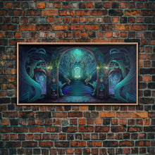 Cargar imagen en el visor de la galería, Fantasy wall art, canvas print, magical forest, fantasy landscape art, ready to hang wall art